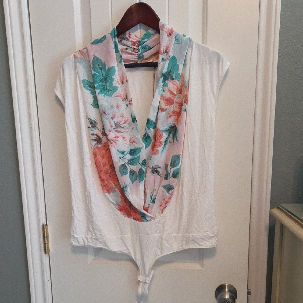 Eva Mendes for New York & Company Floral Bodysuit NWT